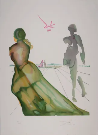 Litografia Dali - La déesse de Cythère..., from Ovide L'art D'aimer - Hand-signed - Large size