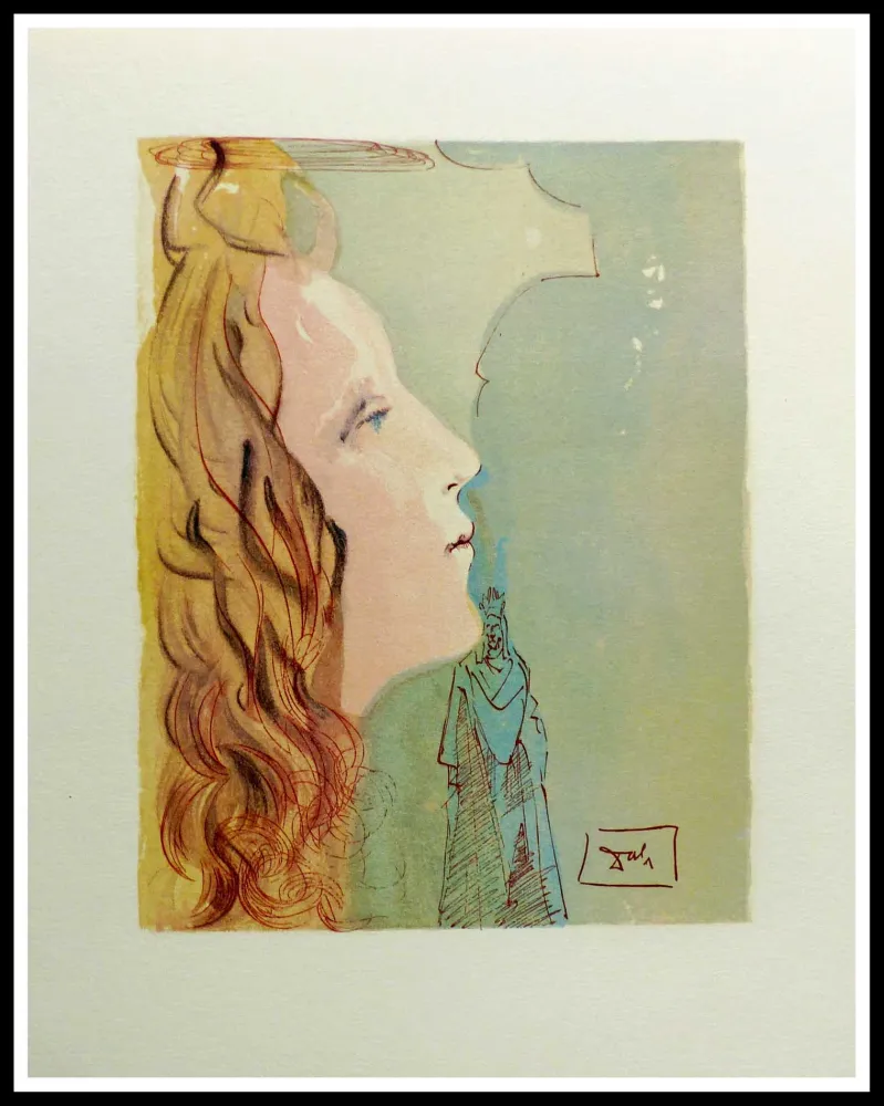 Xilogravura Dali - LA DIVINE COMEDIE - Béatrice