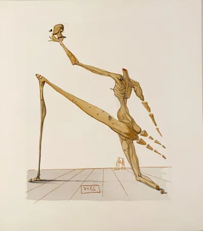 Xilogravura Dali - La Divine Comédie - Enfer 28 - Bertrand de Born
