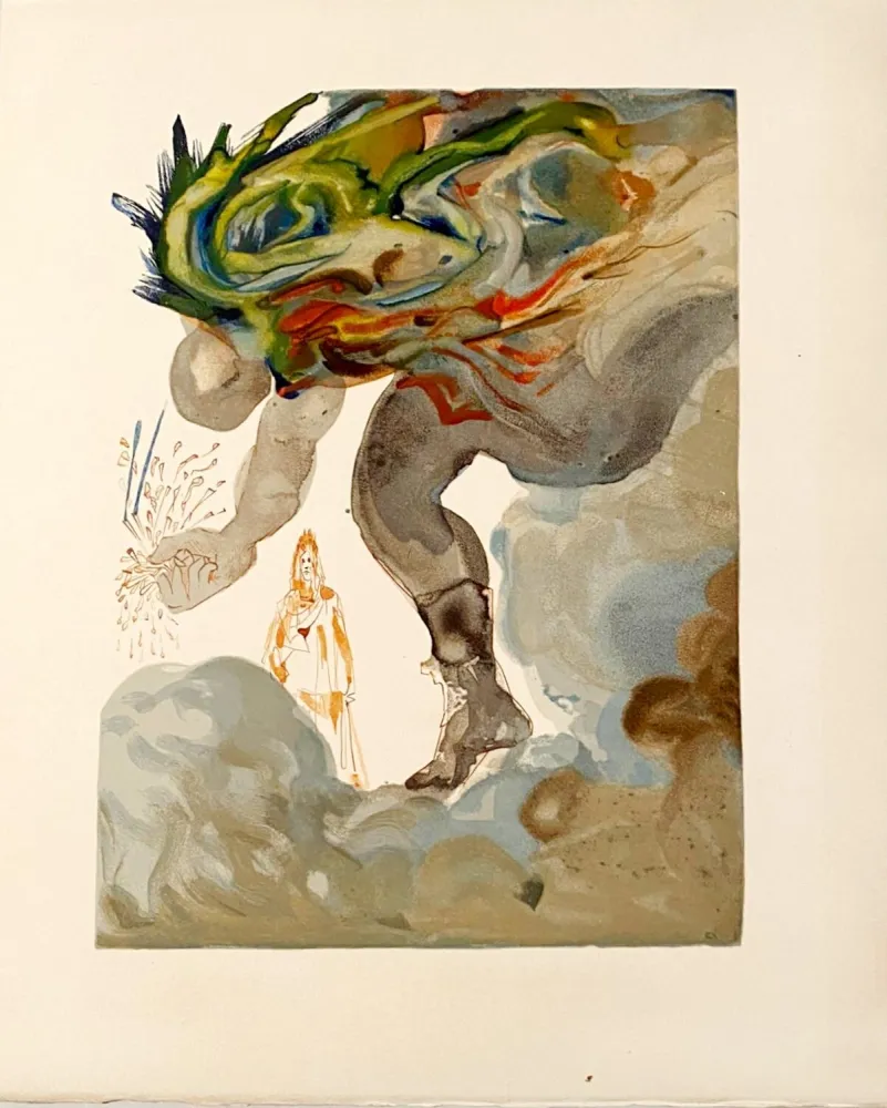 Xilogravura Dali - La Divine Comédie - Enfer 31 - Les Géants