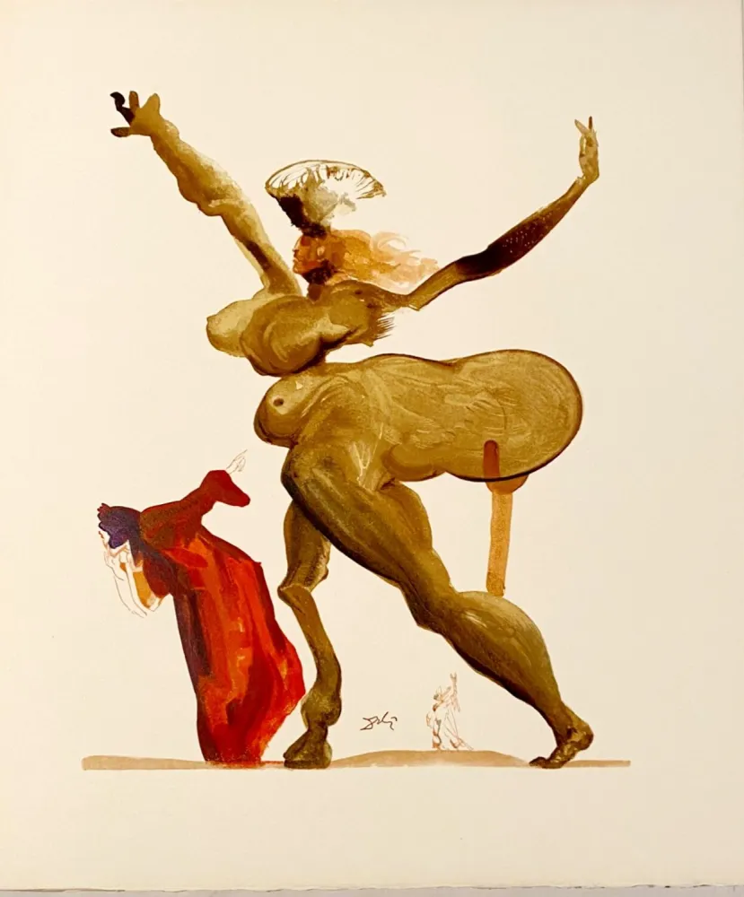 Xilogravura Dali - La Divine Comédie - Enfer 33 - Les traitres envers leurs hôtes