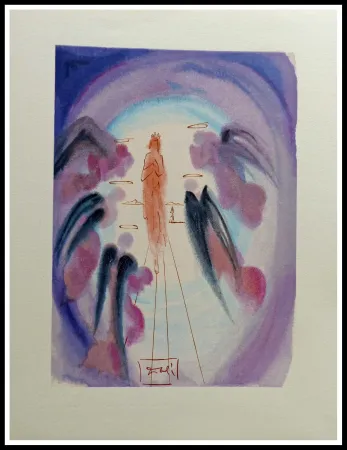 Xilogravura Dali - LA DIVINE COMEDIE - La joie des Bienheureux