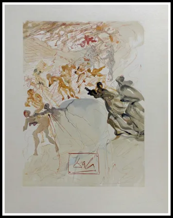 Xilogravura Dali - LA DIVINE COMEDIE - La Luxure