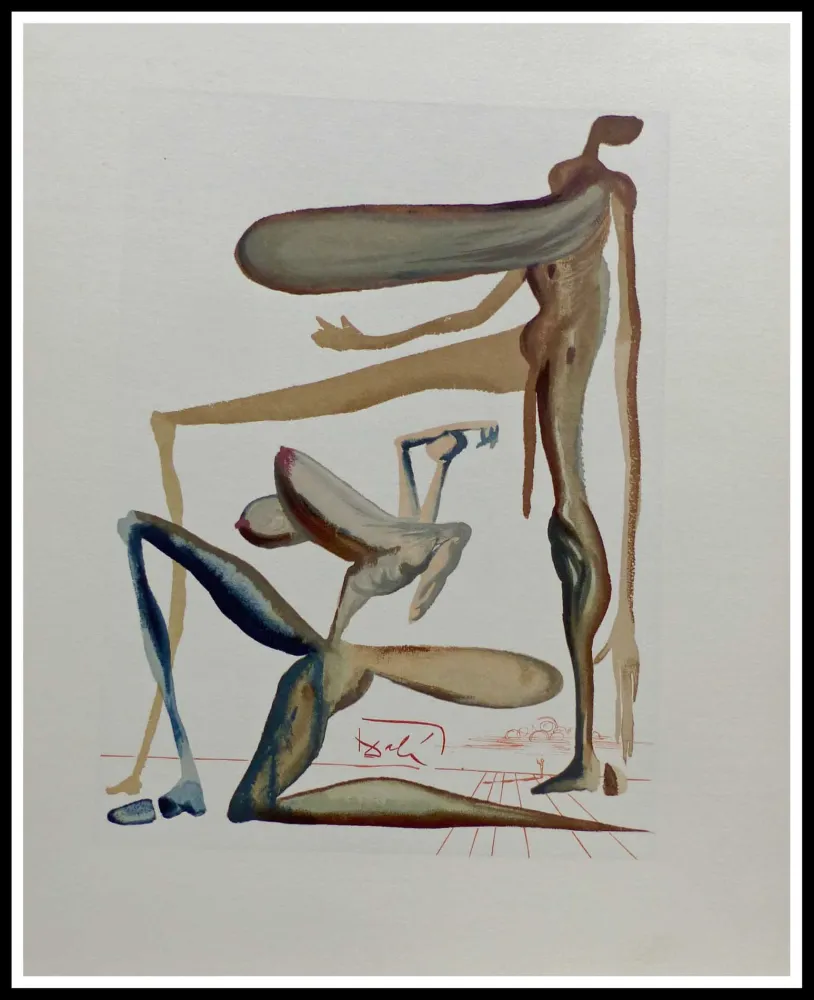 Xilogravura Dali - LA DIVINE COMEDIE - La prodigalité