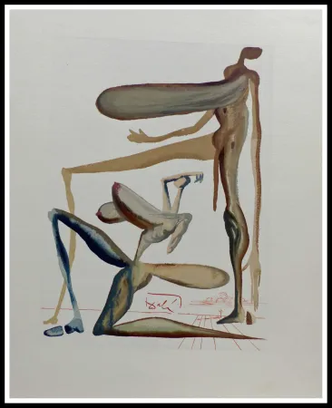 Xilogravura Dali - LA DIVINE COMEDIE - La prodigalité