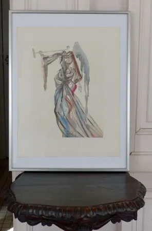 Xilogravura Dali - LA DIVINE COMEDIE - L'ange du soleil