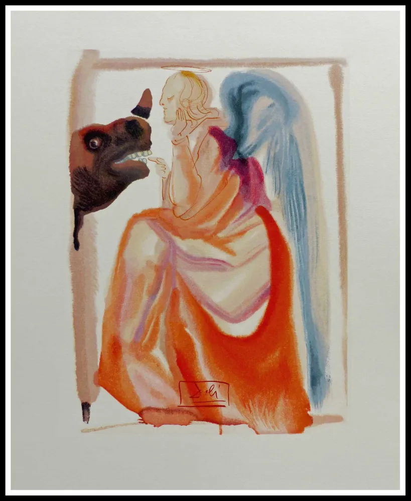 Xilogravura Dali - LA DIVINE COMEDIE - Le ciel de Mercure