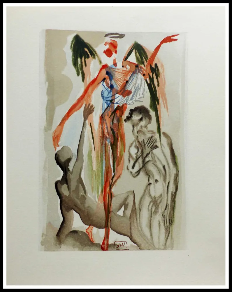 Xilogravura Dali - LA DIVINE COMEDIE - Le paradis terrestre