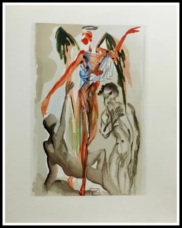 Xilogravura Dali - LA DIVINE COMEDIE - Le paradis terrestre