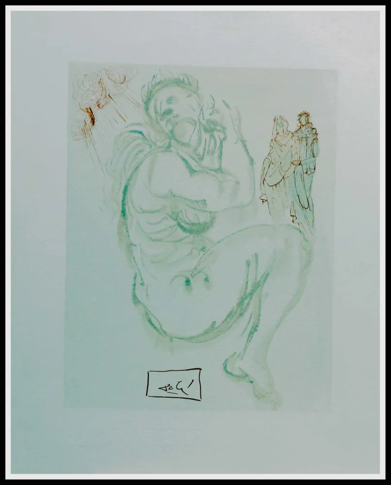 Xilogravura Dali - LA DIVINE COMEDIE - Le songe de Dante