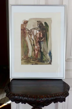 Xilogravura Dali - LA DIVINE COMEDIE - Les orgueilleux
