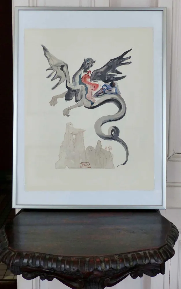 Xilogravura Dali - LA DIVINE COMEDIE - Les usuriers