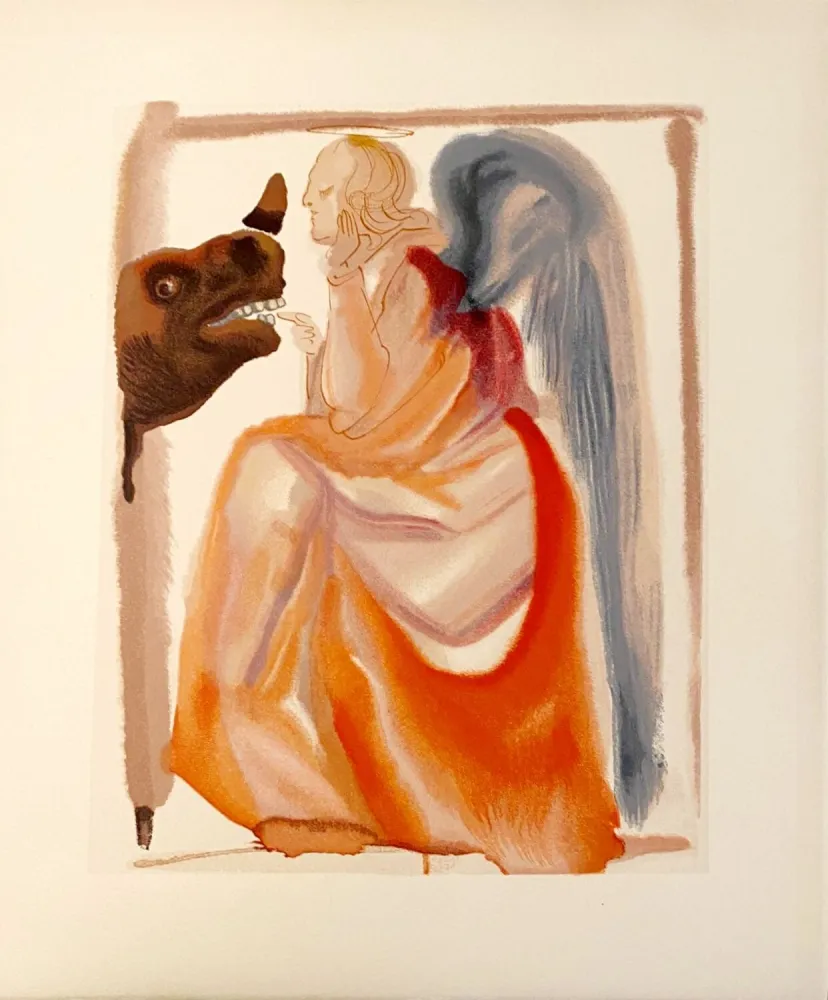 Xilogravura Dali - La Divine Comédie - Paradis 06 - Le ciel de Mercure