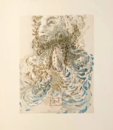 Xilogravura Dali - La Divine Comédie - Paradis 17 - La prescience divine