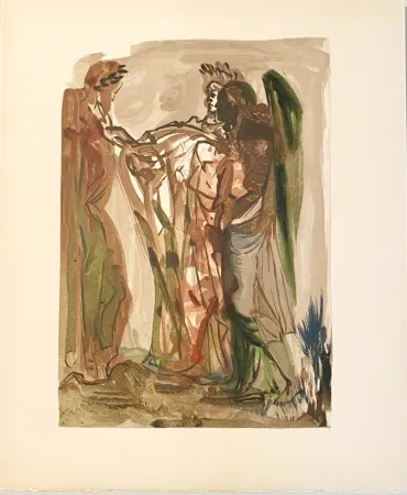 Xilogravura Dali - La Divine Comédie - Purgatoire 11 - Les orgueilleux