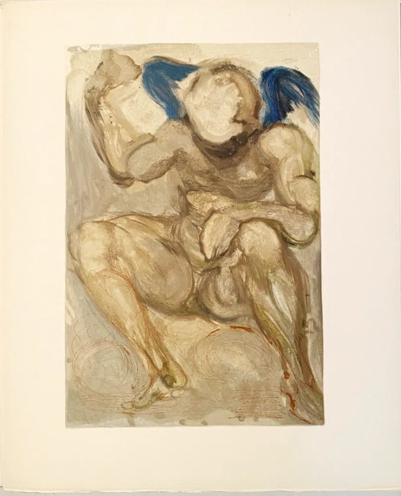 Xilogravura Dali - La Divine Comédie - Purgatoire 15 - L'Envie