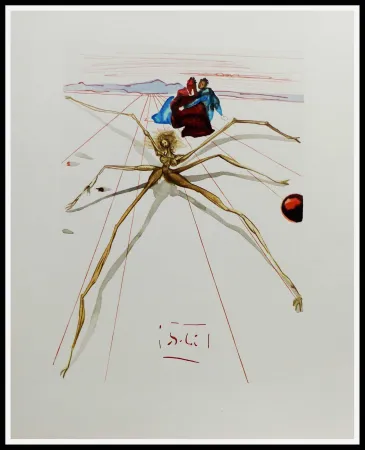 Xilogravura Dali - LA DIVINE COMEDIE - Quittant la corniche