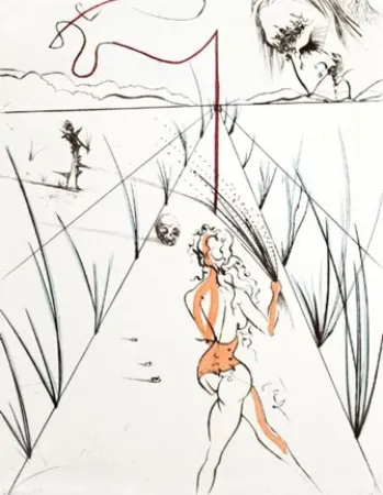Gravura Dali - La Femme au Fouet (Woman with Whip)
