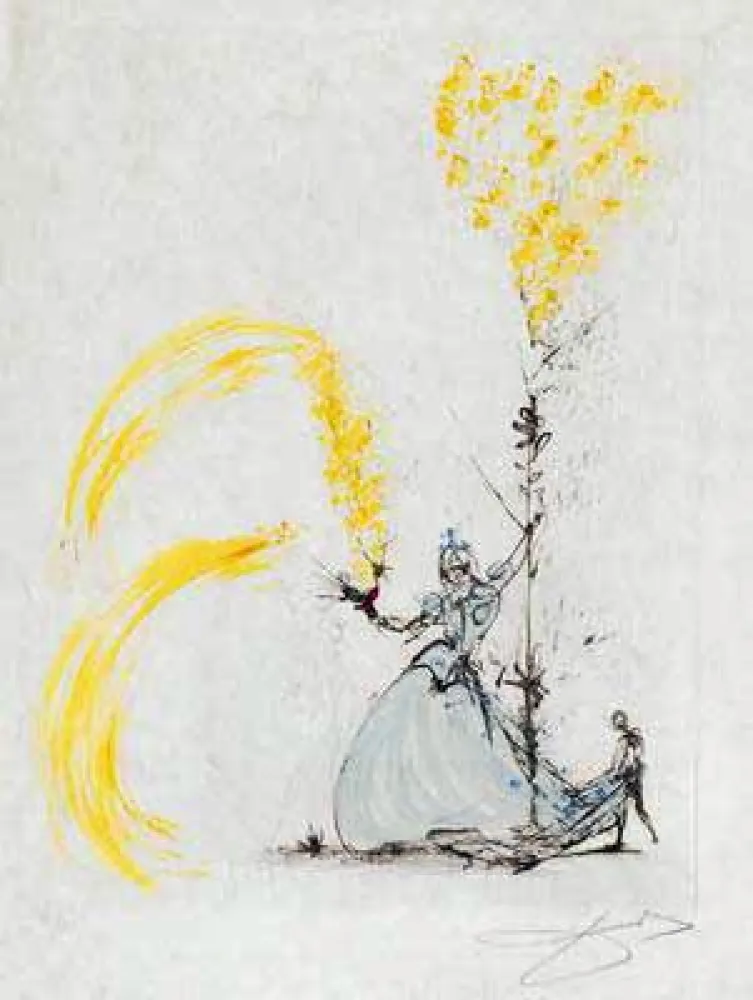 Gravura Dali - La Fille a Page