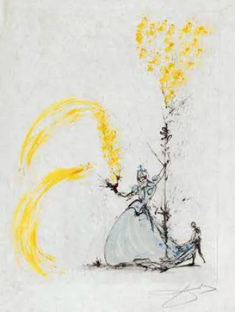 Gravura Dali - La Fille a Page