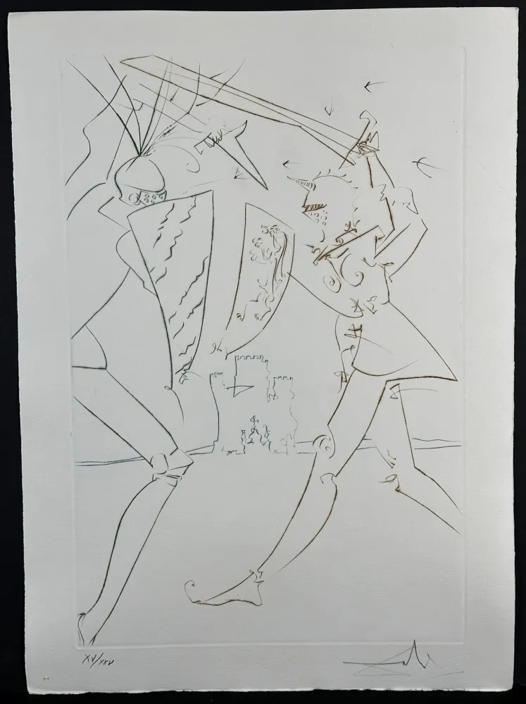 Gravura Dali - La Quete du Graal The Pass of Gadalore