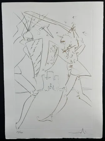 Gravura Dali - La Quete du Graal The Pass of Gadalore