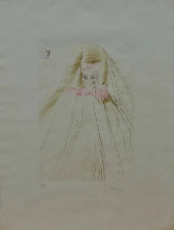 Água-Forte Dali - La regina con la tunica di seta