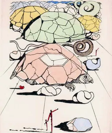Gravura Dali - La Tortue (The Turtle)