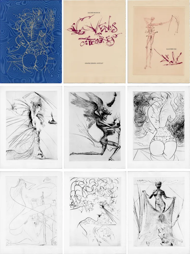 Livro Ilustrado Dali - LA VÉNUS AUX FOURRURES. Avec 20 gravures originales de Salvador Dali (1970)