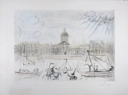 Gravura Dali - L'Académie de Paris, 1971 - Hand-signed