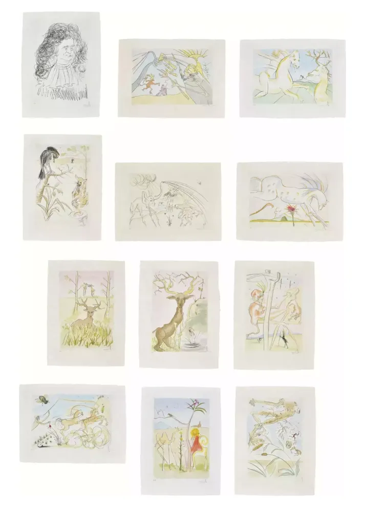 Estêncil Dali - Le Bestiaire de La Fontaine