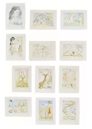 Estêncil Dali - Le Bestiaire de La Fontaine