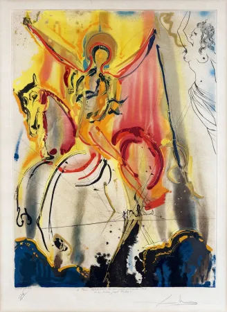 Água-Forte E Água-Tinta Dali - Le Cavalier Triomphant