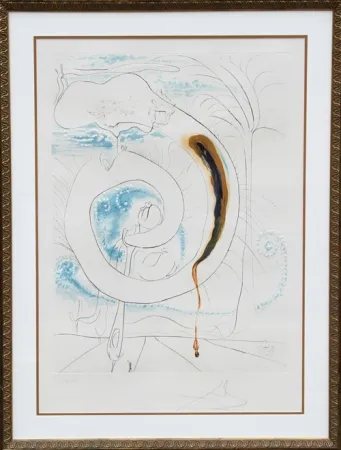 Gravura Dali - Le Cercle Visceral du Cosmos from La Conquete du Cosmos