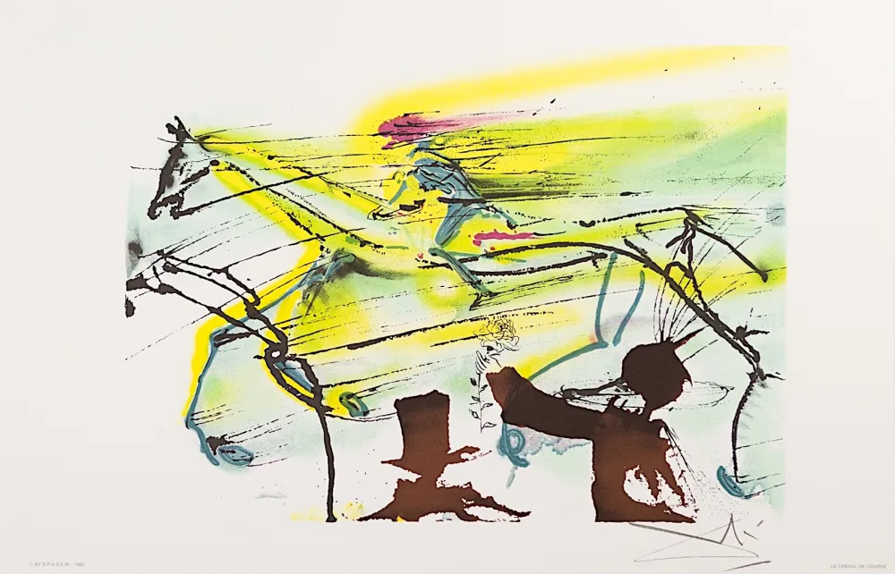 Litografia Dali - Le Cheval de Course (Race Horse)