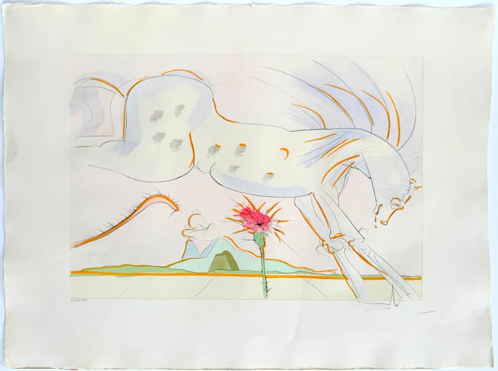 Água-Forte Dali - Le Cheval et le Loup (The Horse and the Wolf)