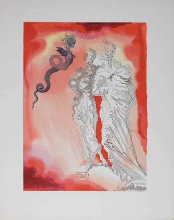 Litografia Dali - Le Diable noir