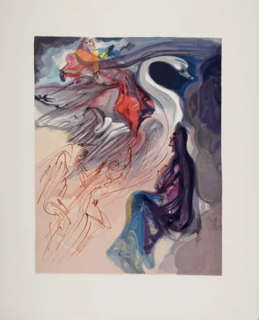 Xilogravura Dali - Le langage de l'oiseau, 1963