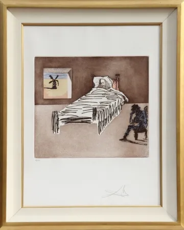 Gravura Dali - Le Legacy from Historia de Don Quichotte de la Mancha