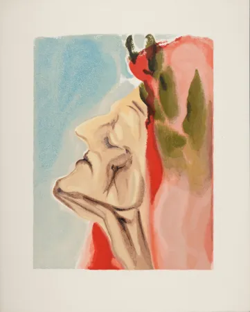 Xilogravura Dali - Le Nouveau Doute de Dante, 1963