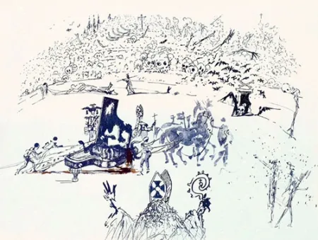 Gravura Dali - Le Piano sous la Neige (The Piano under the Snow)