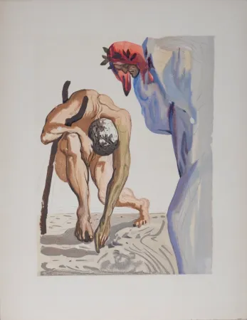 Litografia Dali - Le Prince de la vallée fleurie