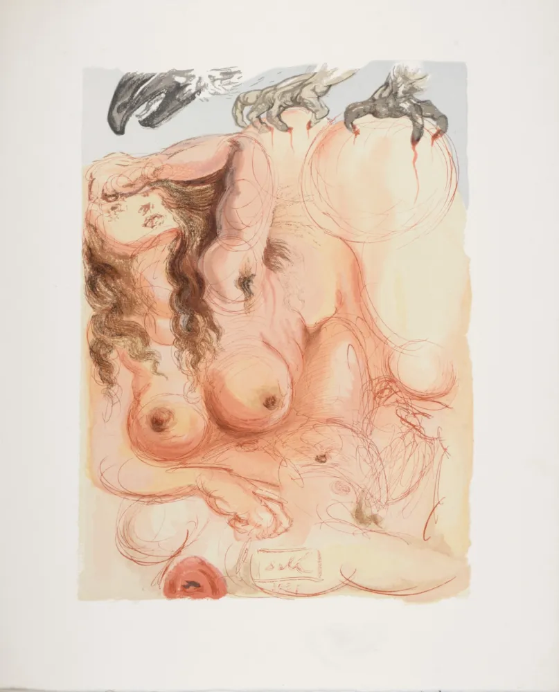 Xilogravura Dali - Le songe, 1963