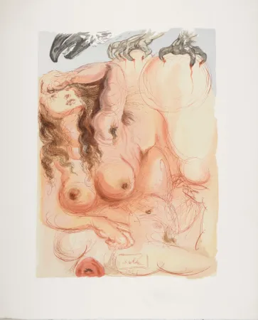 Xilogravura Dali - Le songe, 1963