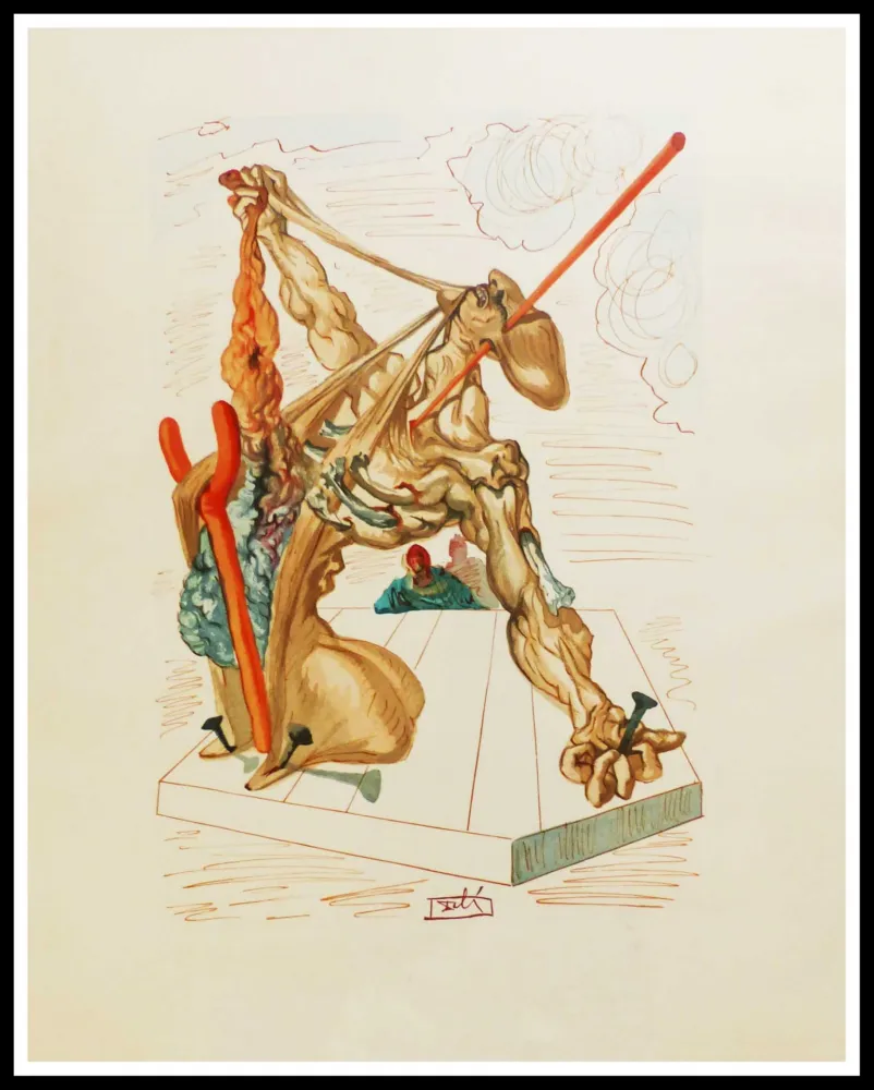 Xilogravura Dali - LES FALSIFICATEURS