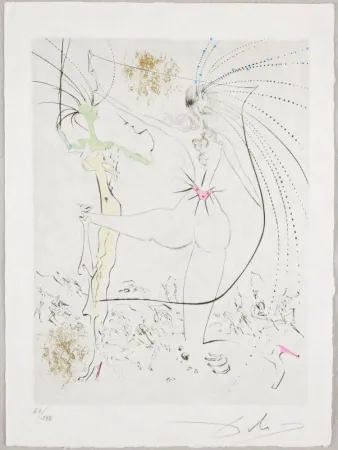 Água-Forte Dali - Les Fesses piquantes, Piquant Buttocks