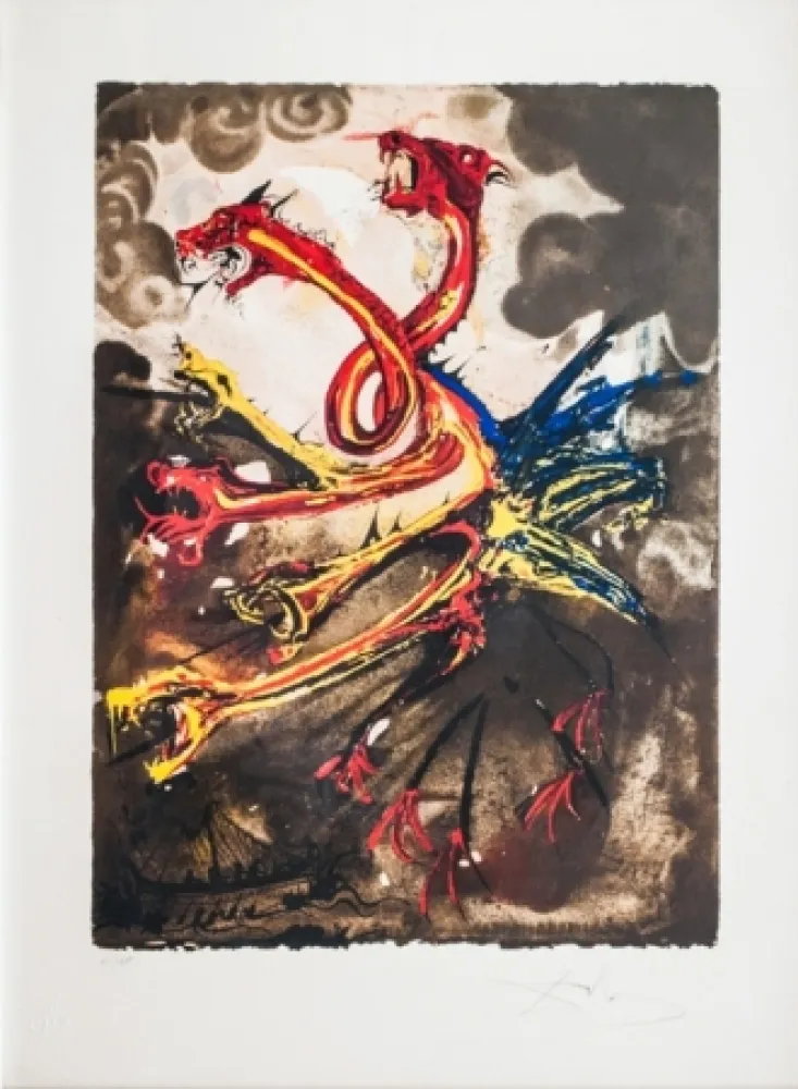 Litografia Dali - Les Hydres