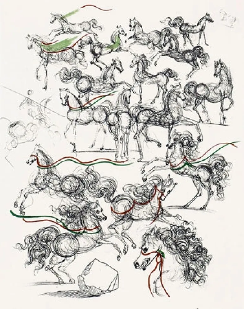 Gravura Dali - Les Petits Chevaux (Small Horses)