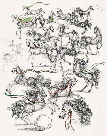 Gravura Dali - Les Petits Chevaux (Small Horses)