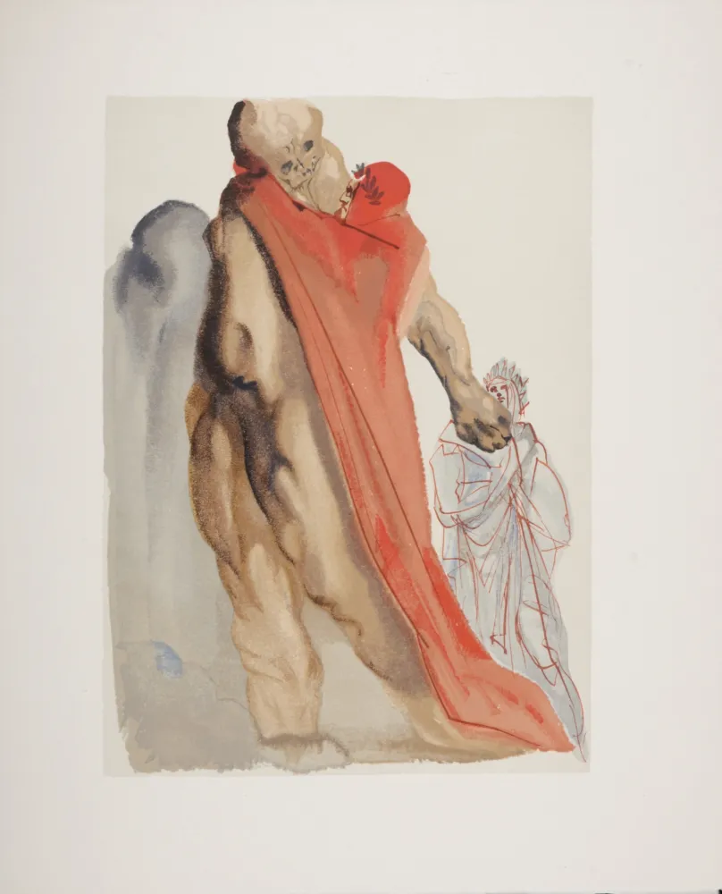 Xilogravura Dali - Les reproches de Virgile, 1963
